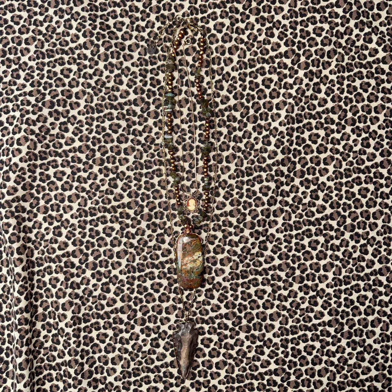 Multi-Layered Solar Punk Necklace Stack