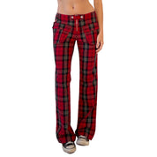 2000s Plaid Tommy Jeans Flares (S)