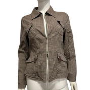 Vintage Plaid Utility Dual Zip Jacket (M)