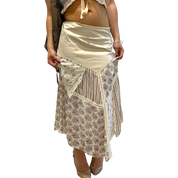 Vintage European Milkmaid Coquette Sheer Maxi Skirt (S)