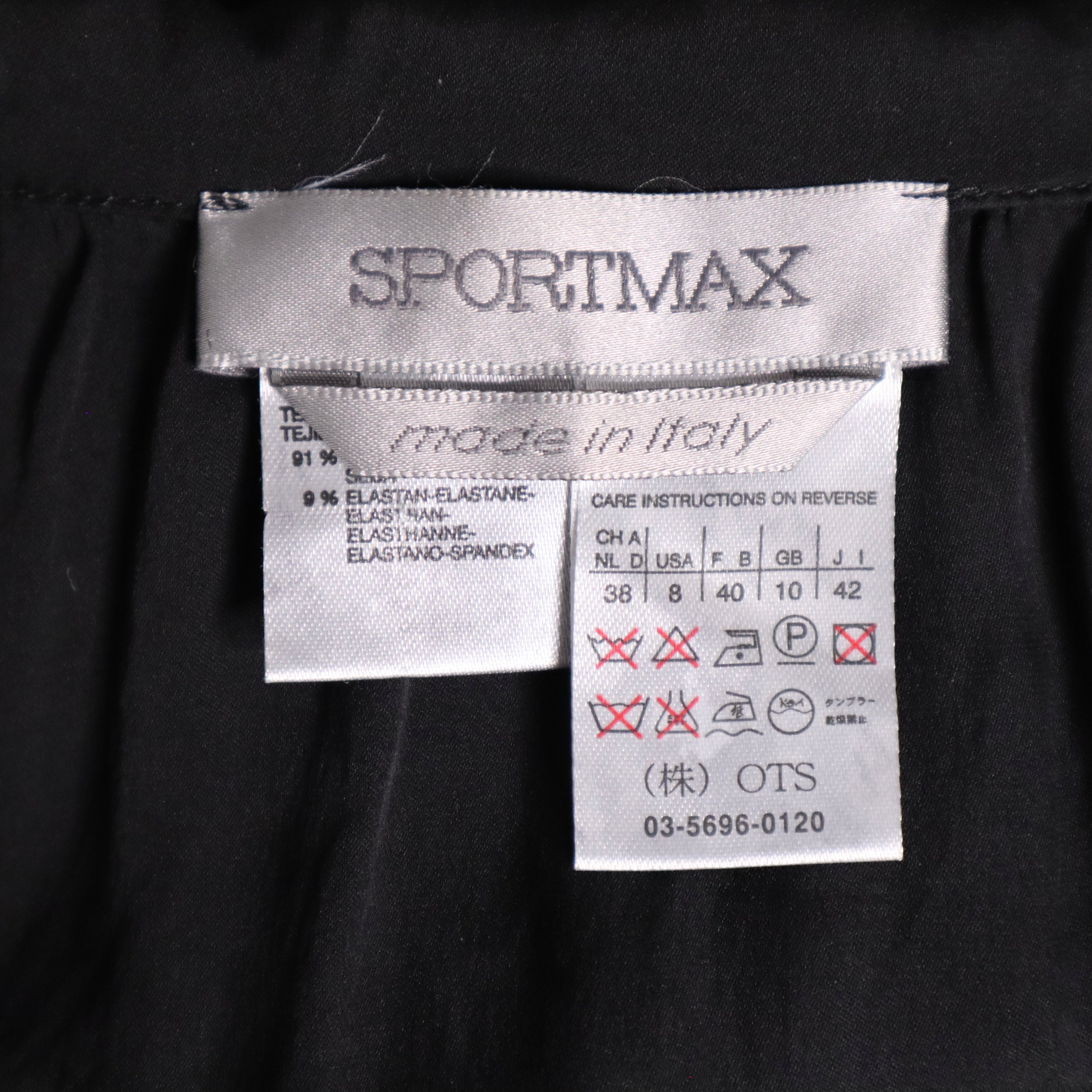 Y2K SPORTMAX Black Silk Blouse (XS/S)