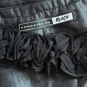 Euro High Neck Ruffle Top (S)