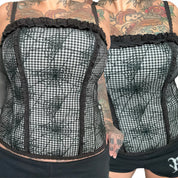 VTG Tripp nyc gingham spider web corset (L/XL)