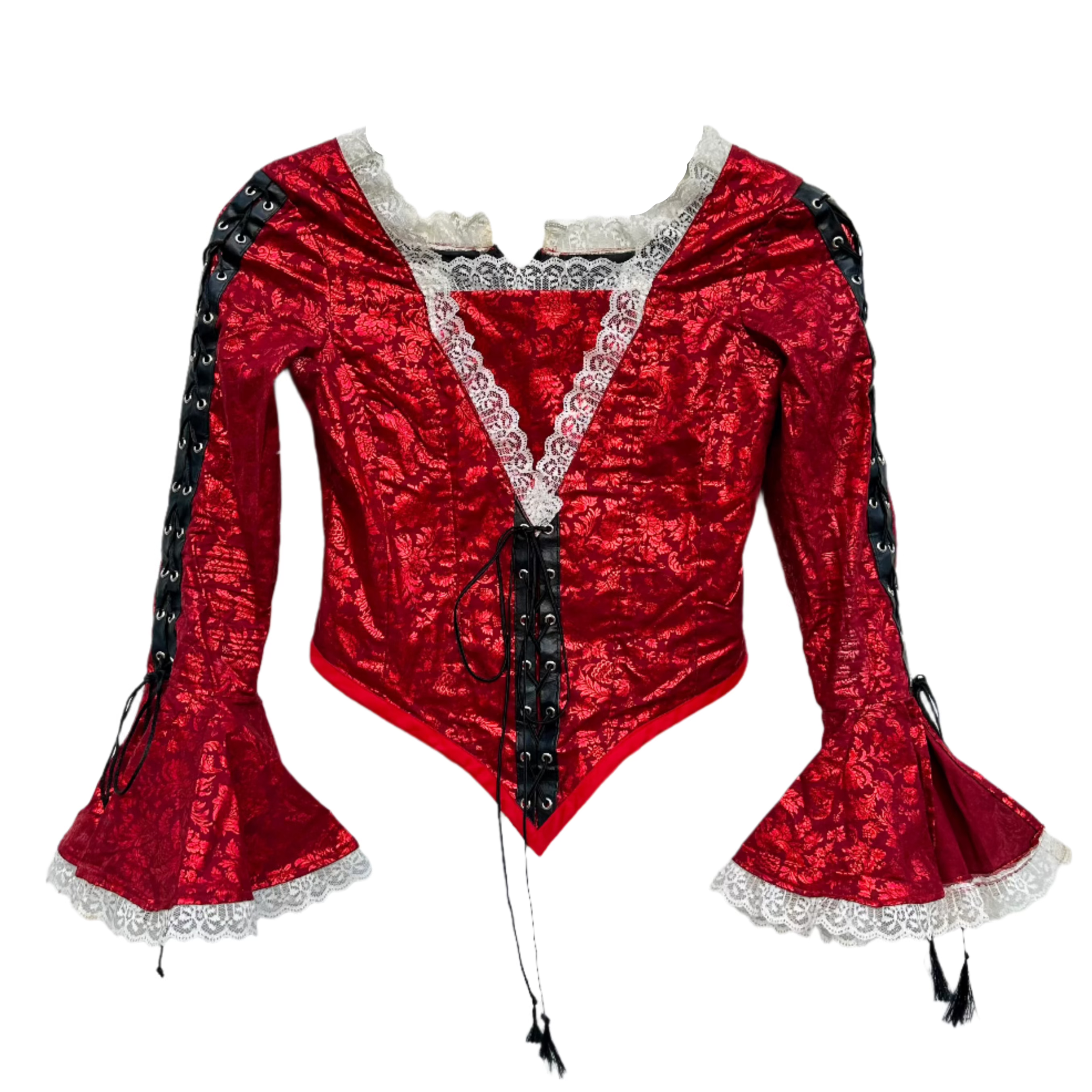 Vampy Brocade Handmade Corset Top (XS)