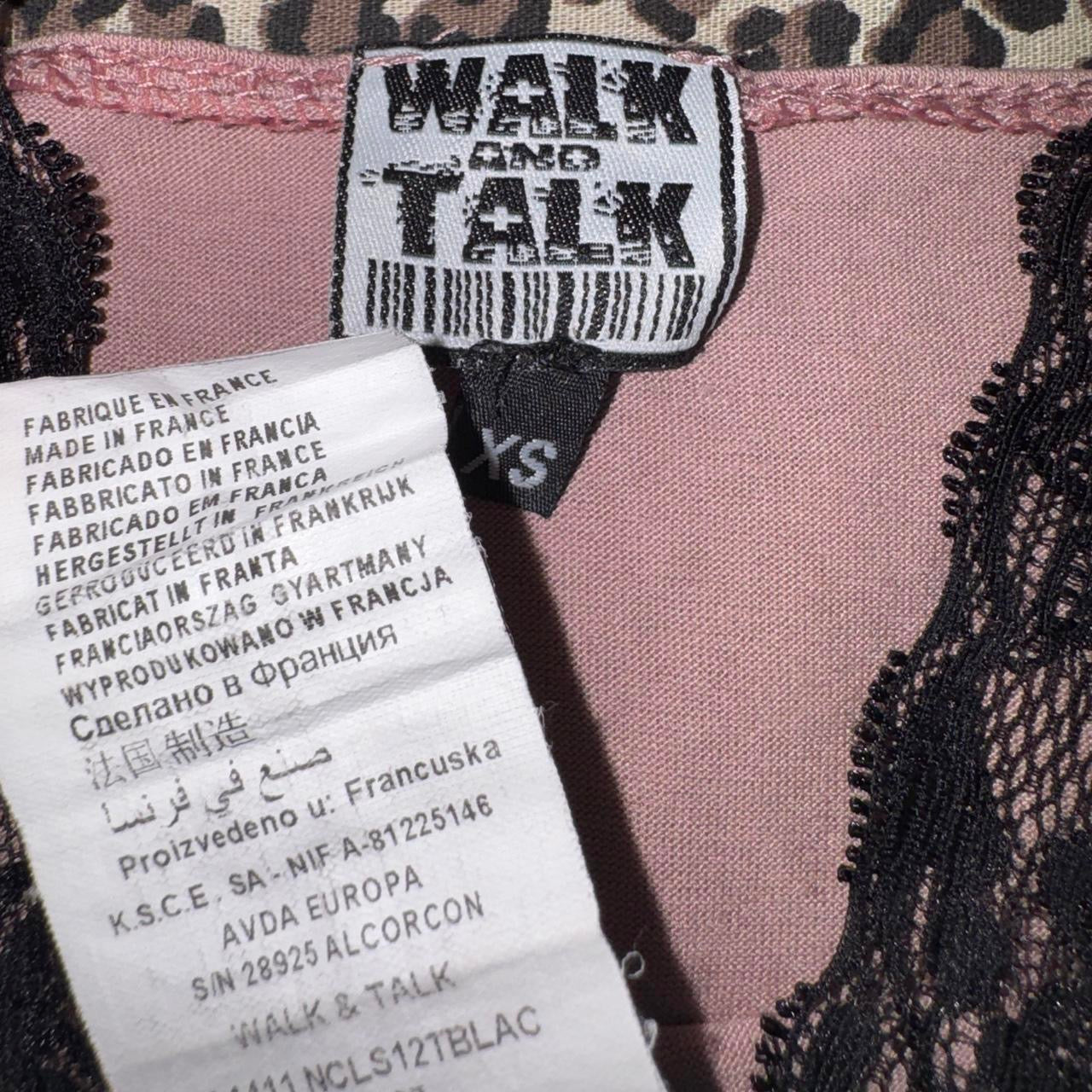 French Y2K “Fashion Gone Wild” Lace Trim Graphic Tank (XS)