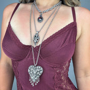 “Royal Blood” Layered Necklace Stack