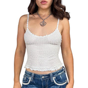 90s Bebe Eyelet Lace Cami (XS)
