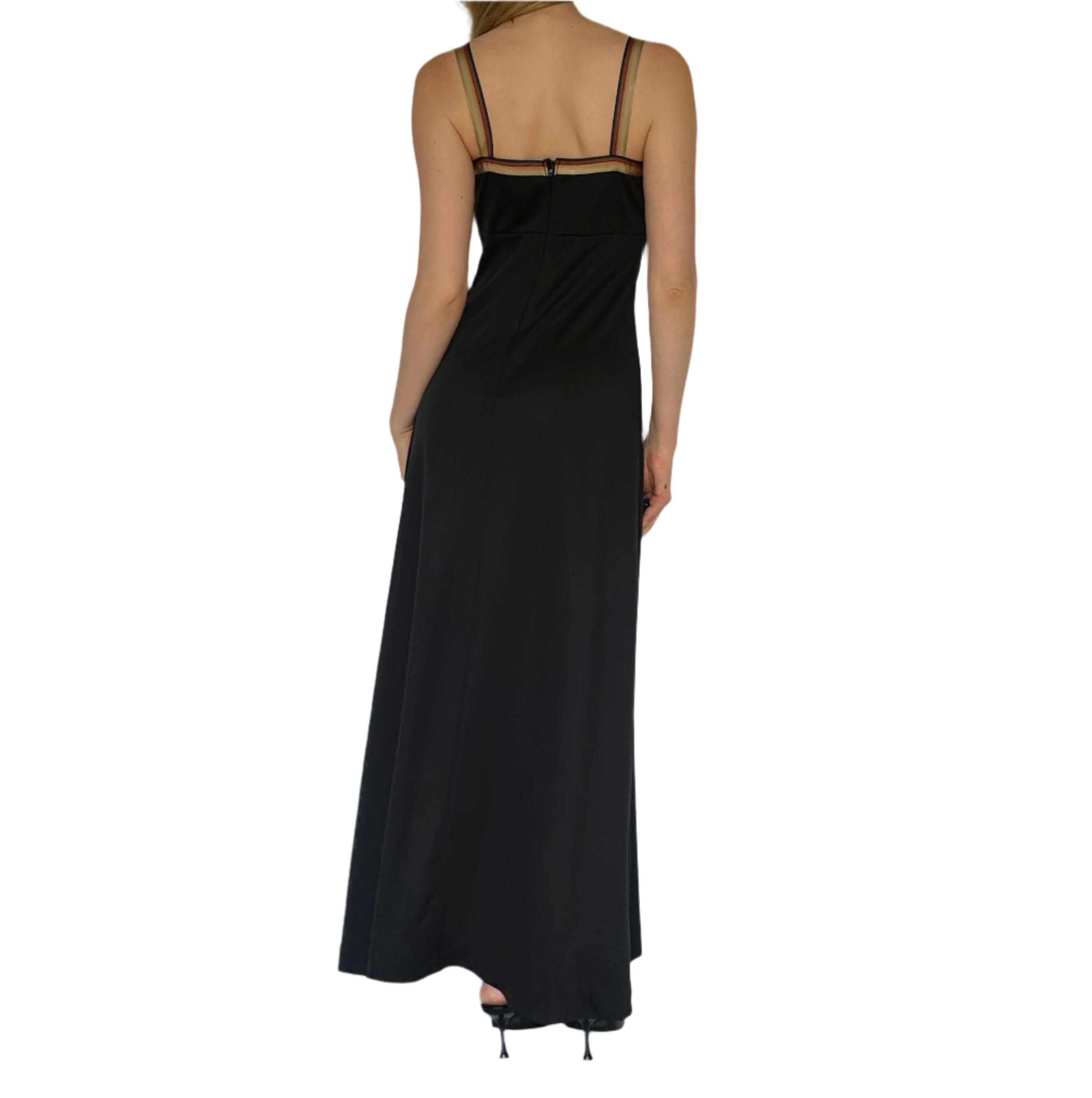 black milkmaid maxi dress True Vintage Black Milkmaid Maxi Dress – Holy Thrift