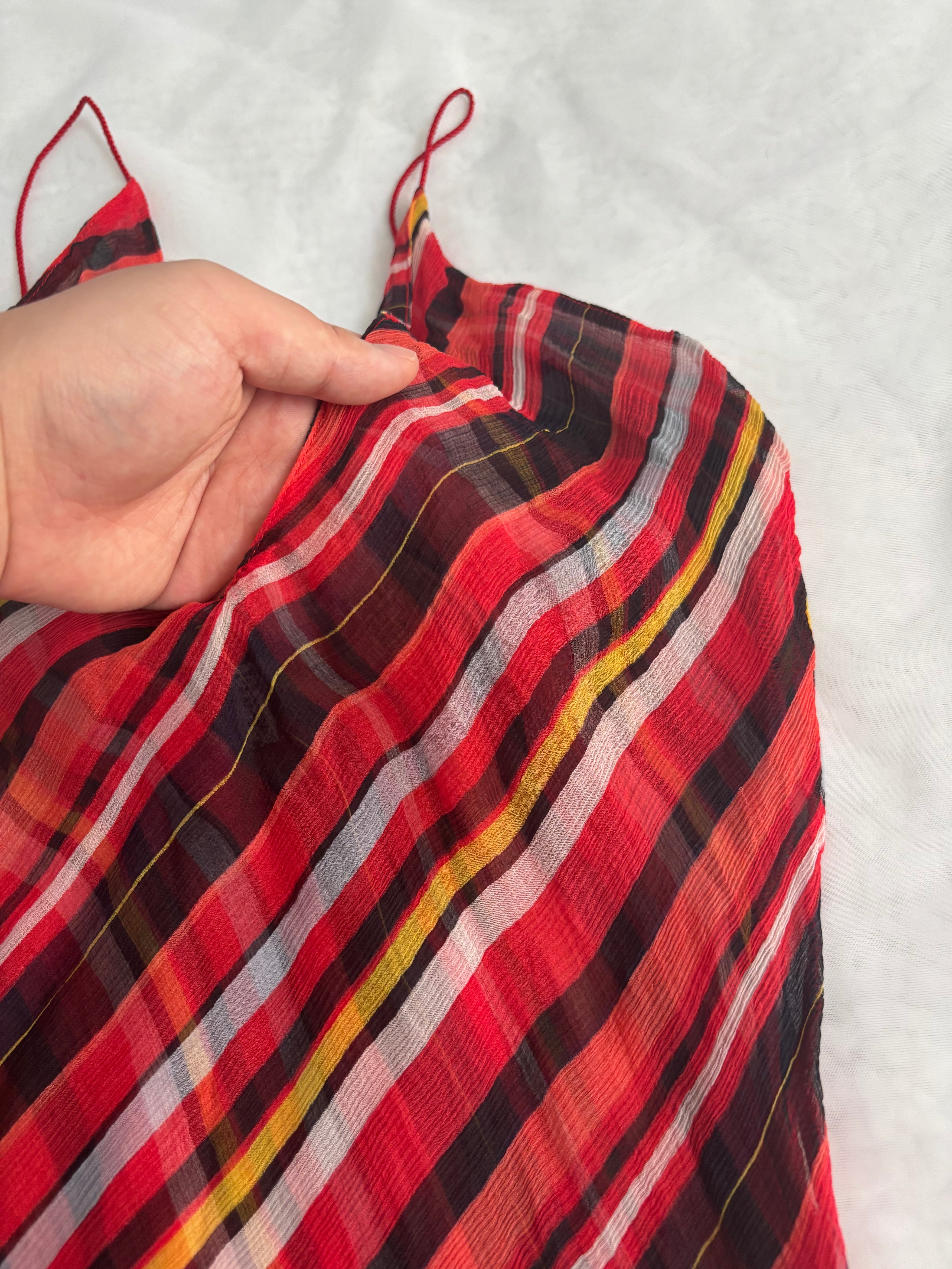 Armani Jeans 100% Silk Striped Mini Dress (S)