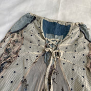 Italian Cotton & Silk Floral Skirt (M)