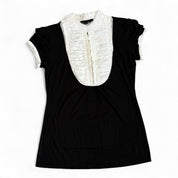 Ruffle button up blouse (M)