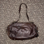 River Island Vintage Brown Leather Satchel Bag