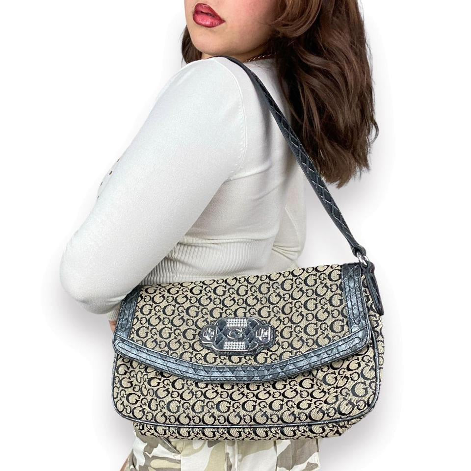 2000s Guess Monogram Shoulder Bag