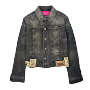 Dolce & Gabbana AW2003 Denim Leather Patch Jacket (S)