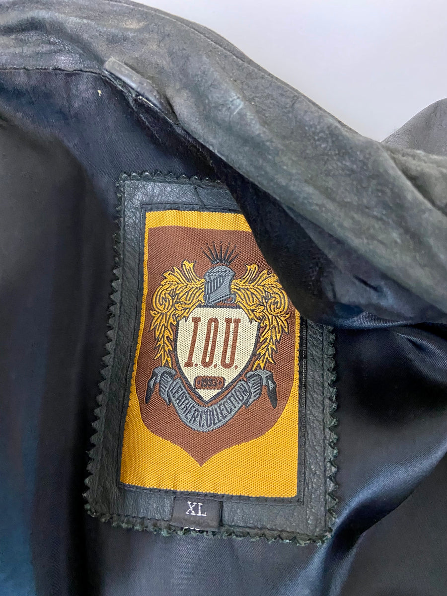 Vintage IOU Leather Collection Trench Coat — Holy Thrift