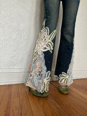 2000s Mid-Rise Beaded Popstar Jeans (S)