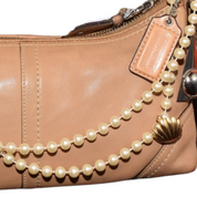 Vintage Tan Leather Coach Baguette Shoulder Bag