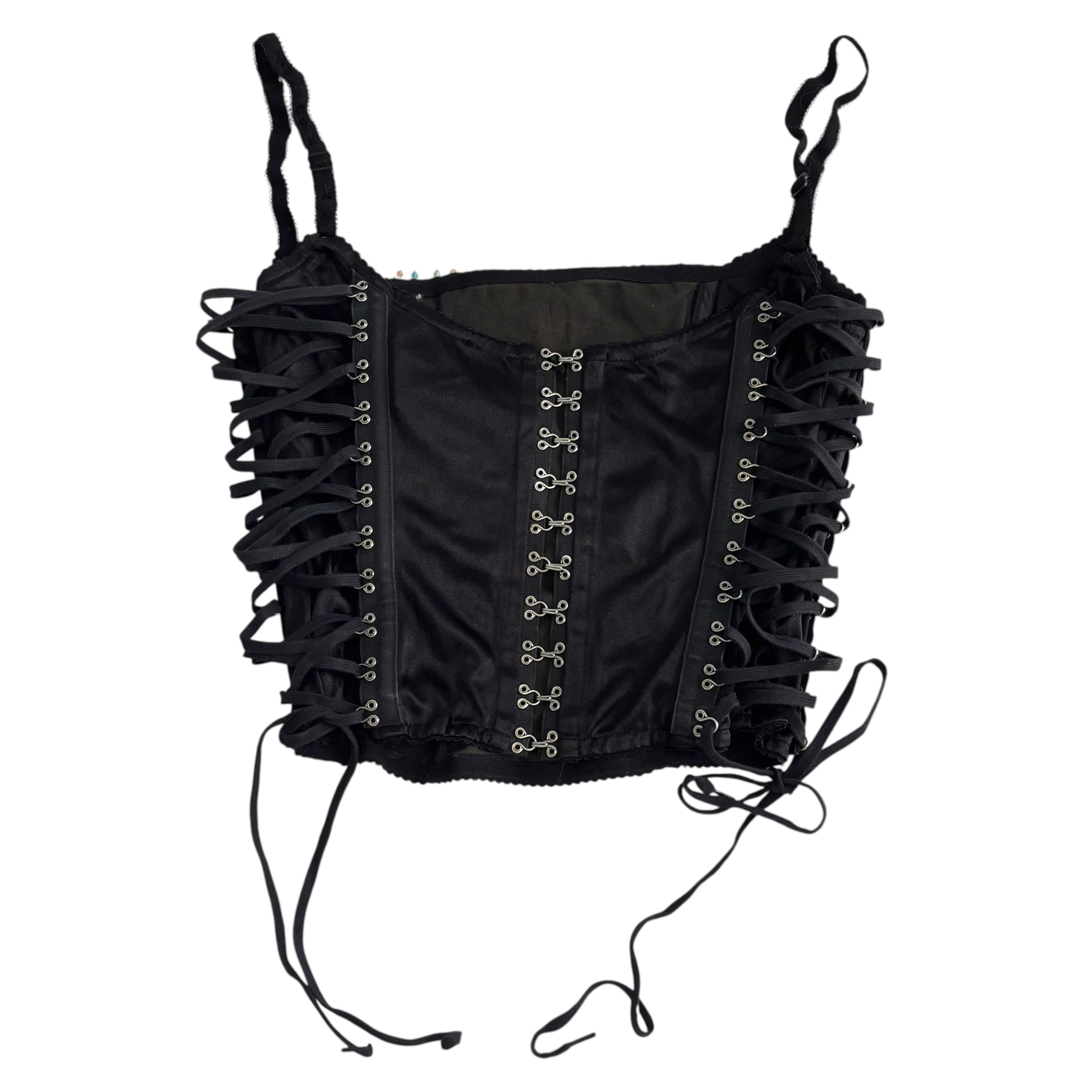 Italian Floral Lace Up Corset (S)