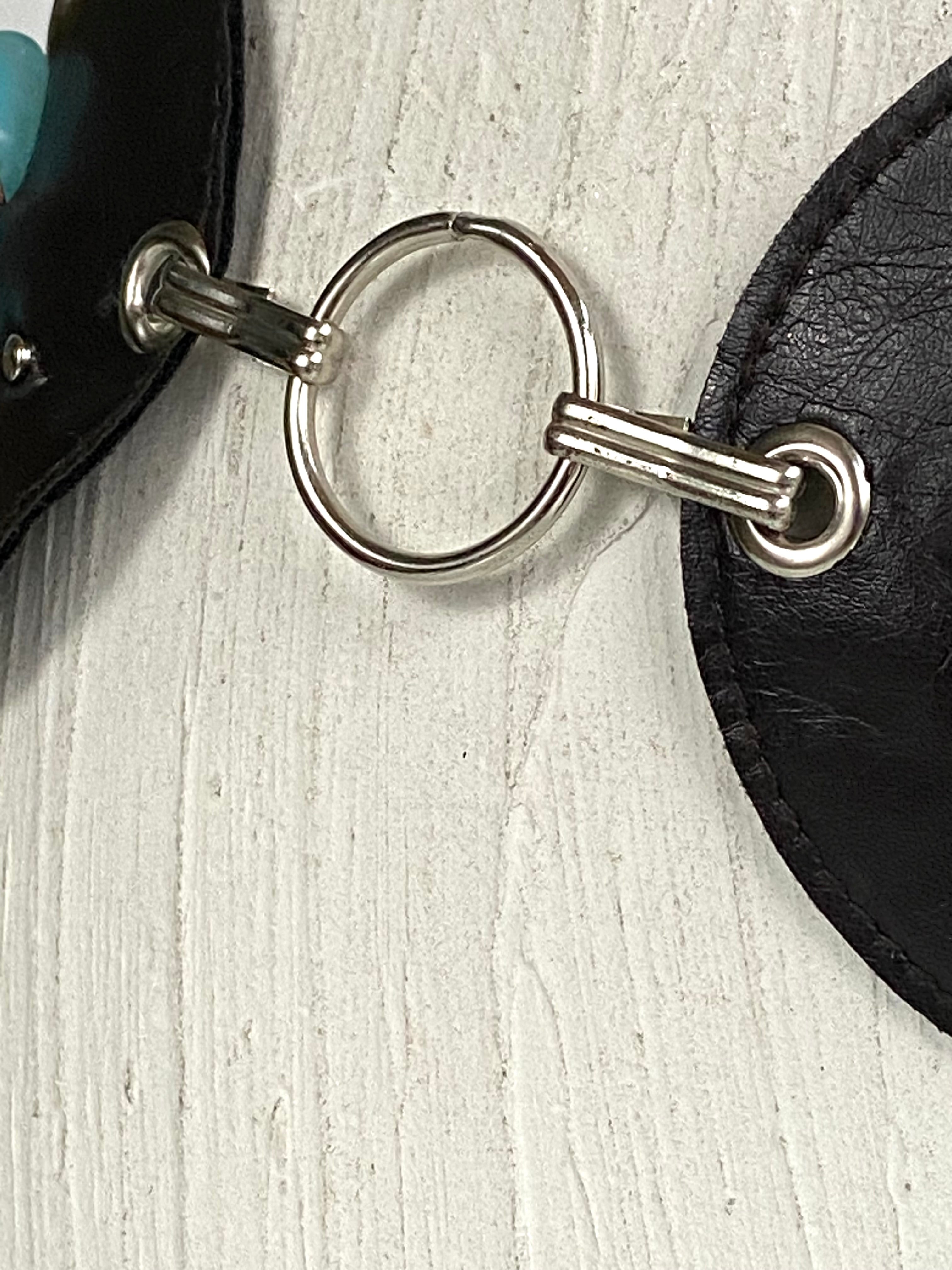 Leather circles belt
