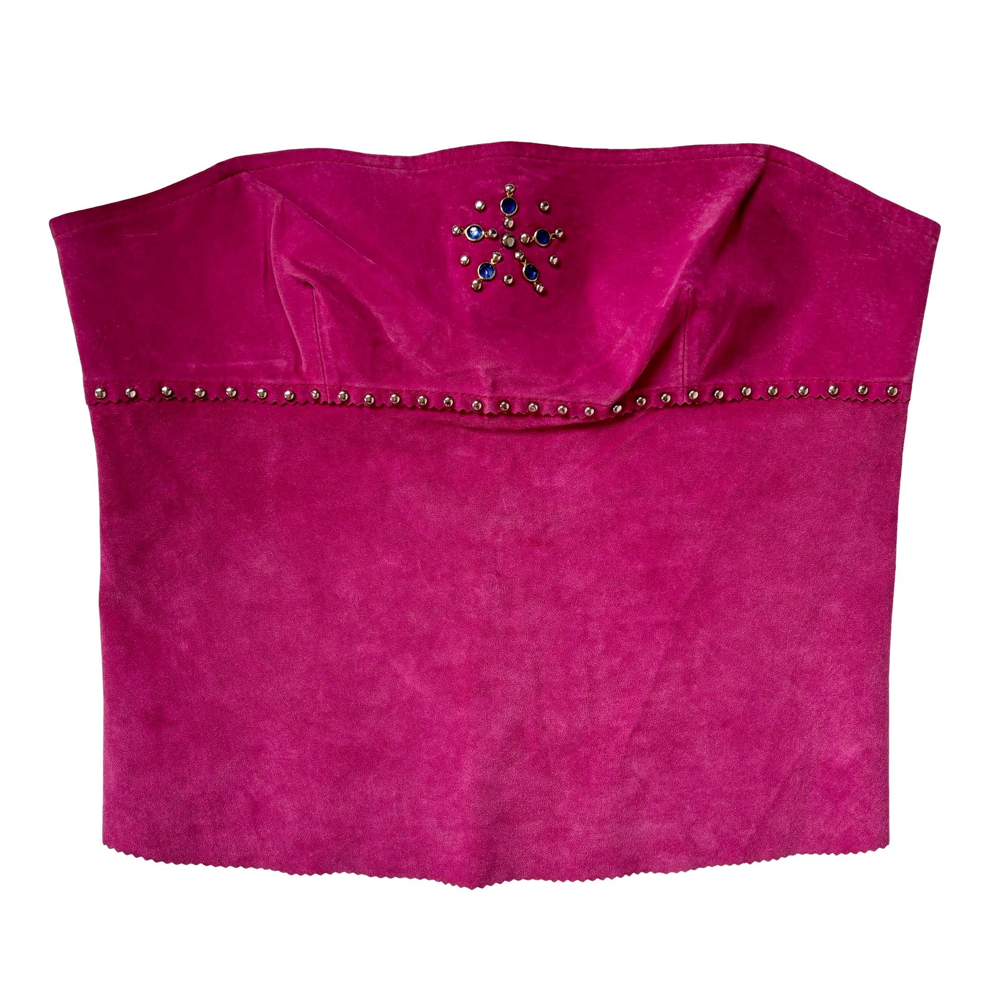 Y2K Pink Leather Top (M)