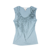 Dusty Blue Ruffle Top (M)
