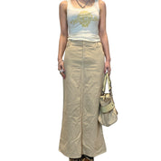 Y2K Beige Maxi Skirt (XS)