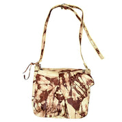 Marbled Raw Leather Satchel Bag