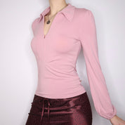 Y2K MORGAN DE TOI Pink Blouse (S/M)