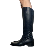Vintage Black Leather Calf Boots (UK 5 US 7 EU 38)