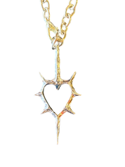 Spiky heart chain