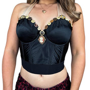 Cameo Locket & Button Detail Corset (M)