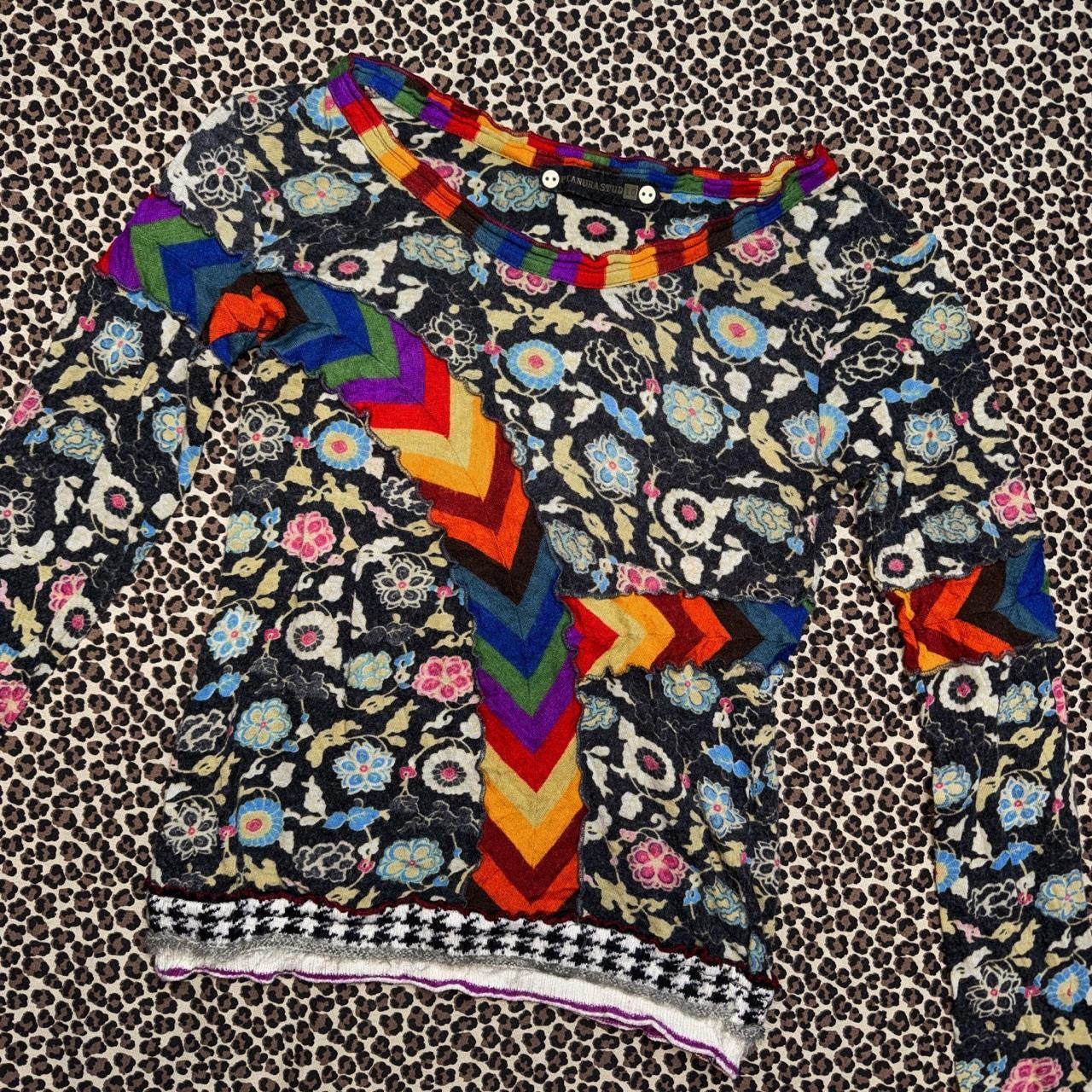 Pianura Studio Mixed Print Italian Patchwork Knit (S/M)