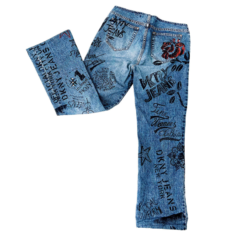 DKNY Graffiti Jeans (S) — Holy Thrift