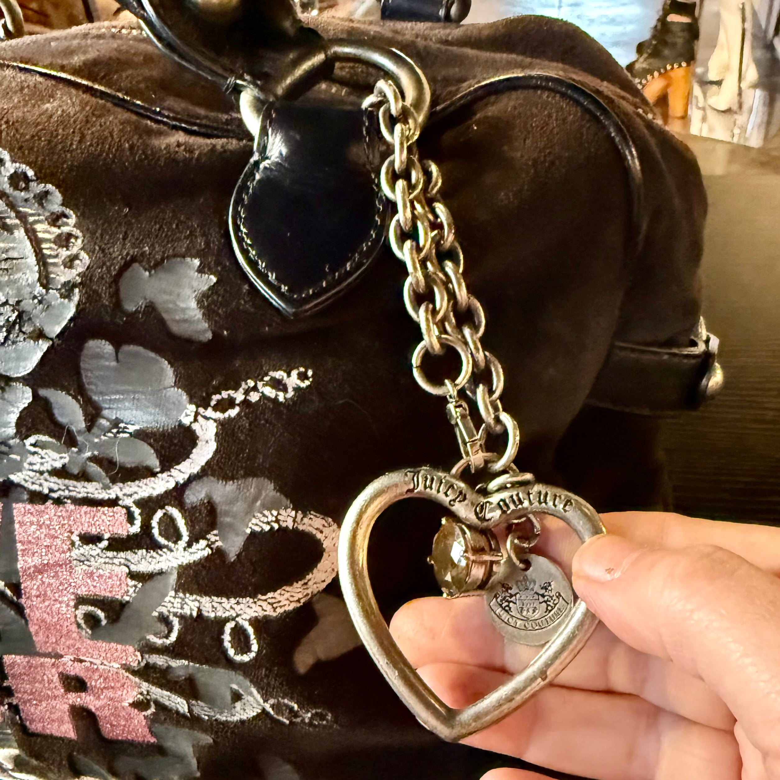 Juicy couture ベロアハンドバッグ y2k bag New Pink Juicy Couture Purse Barrel Bag Velour Crossbody Y2K