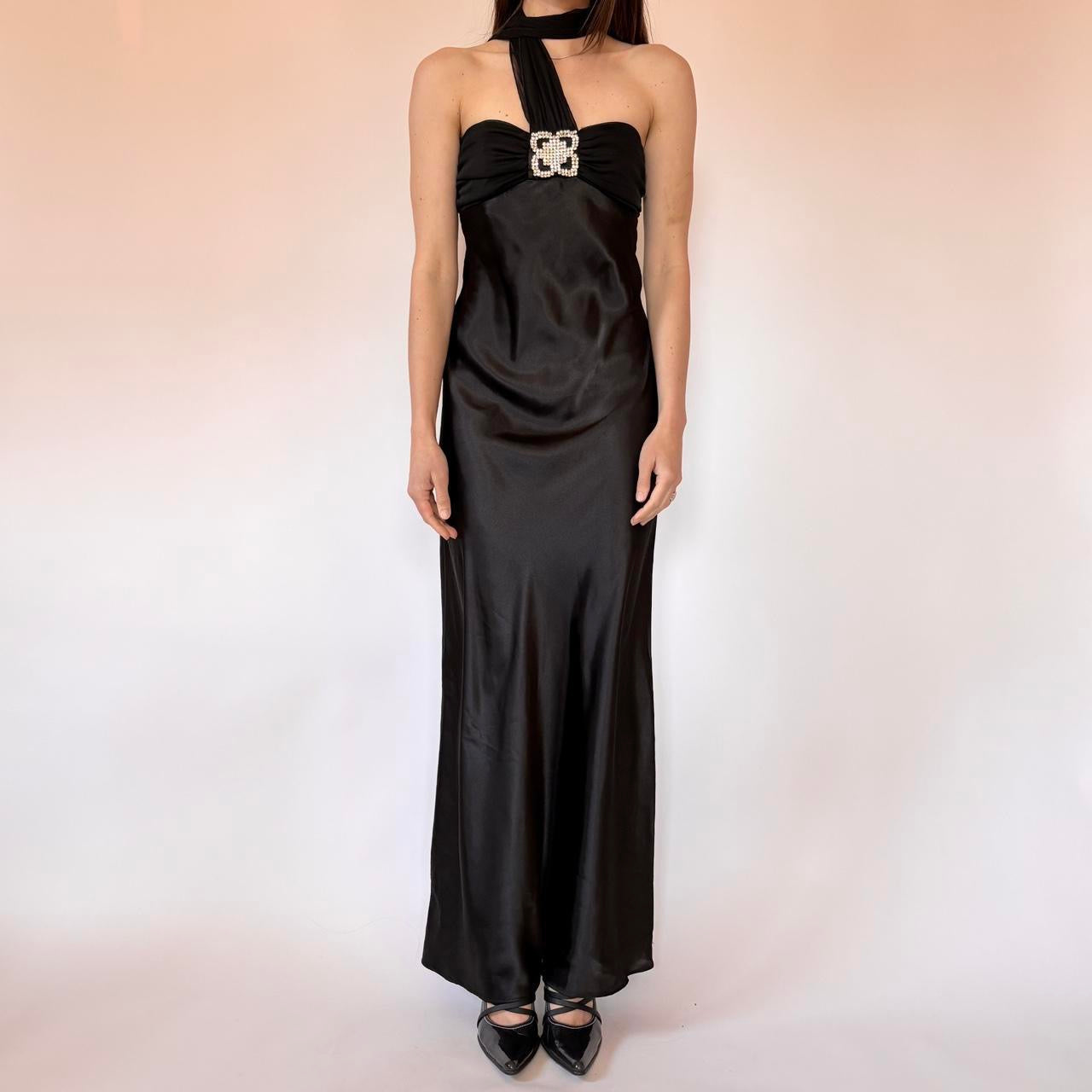 Y2K Deadstock Noir Formal Gown (S)