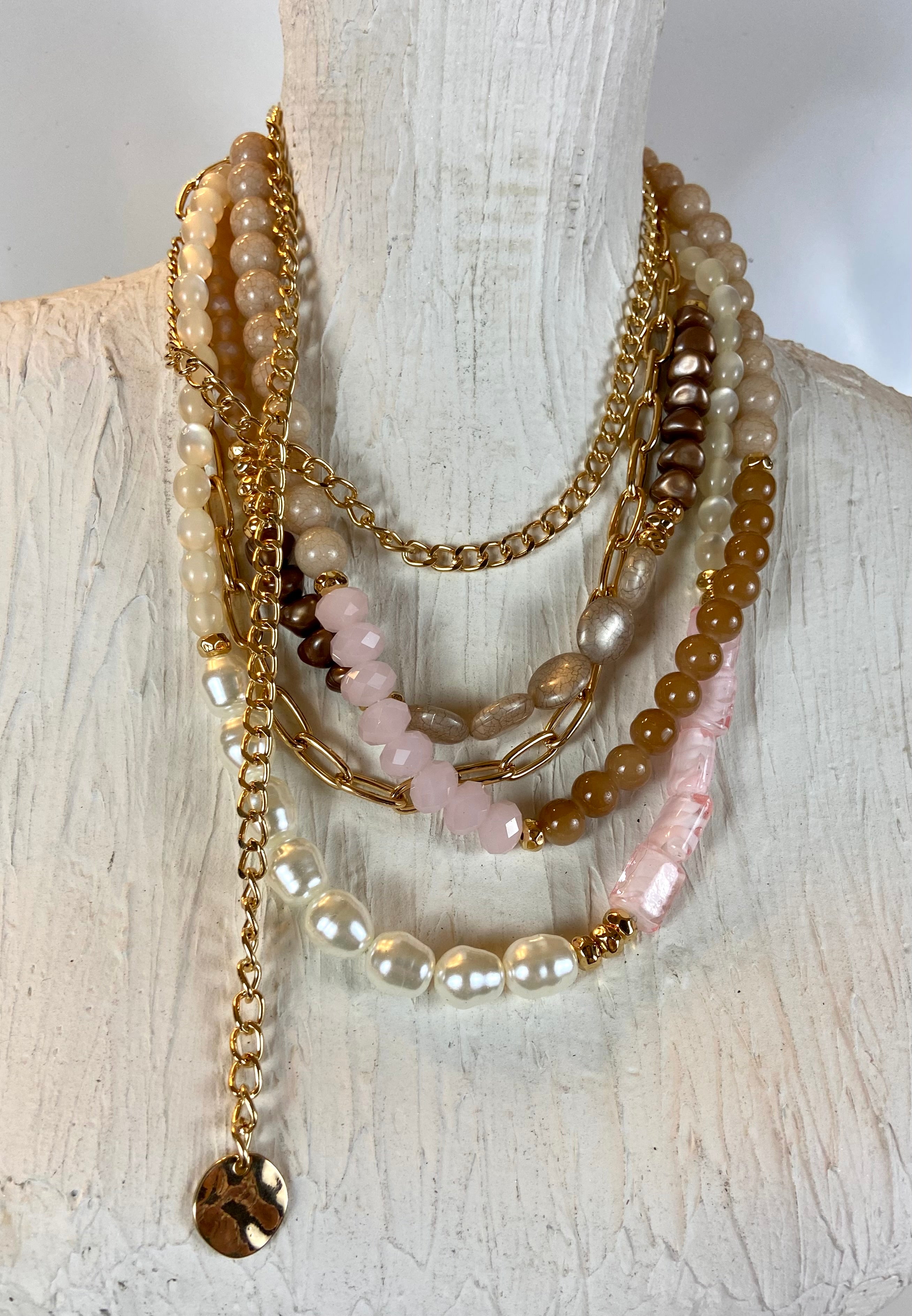 Luxury beads layered belt