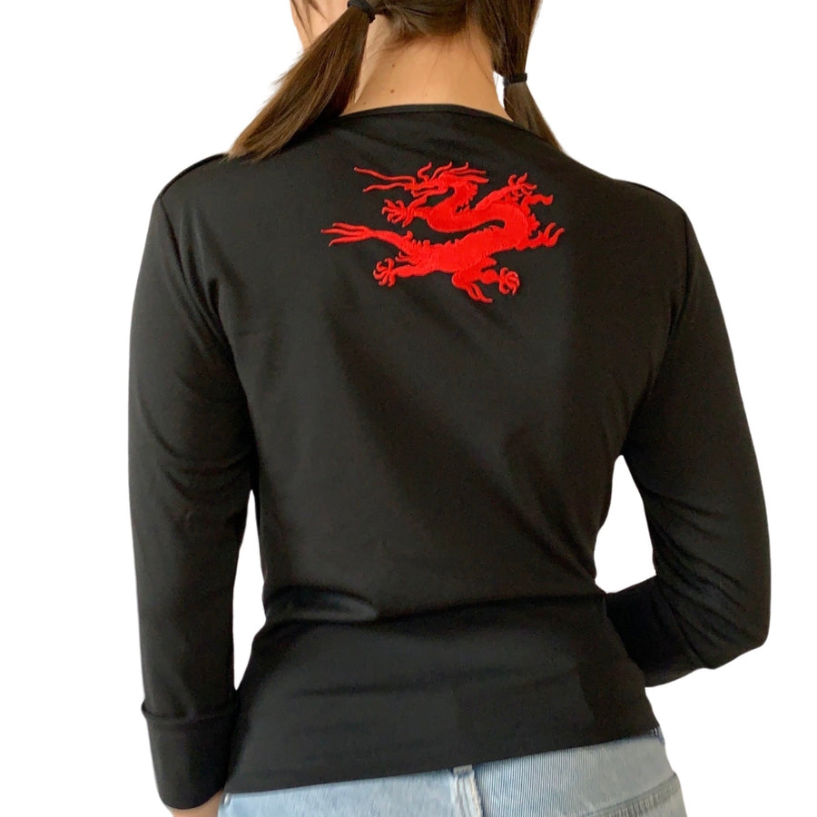 90s Dragon Embroidered Top (M)
