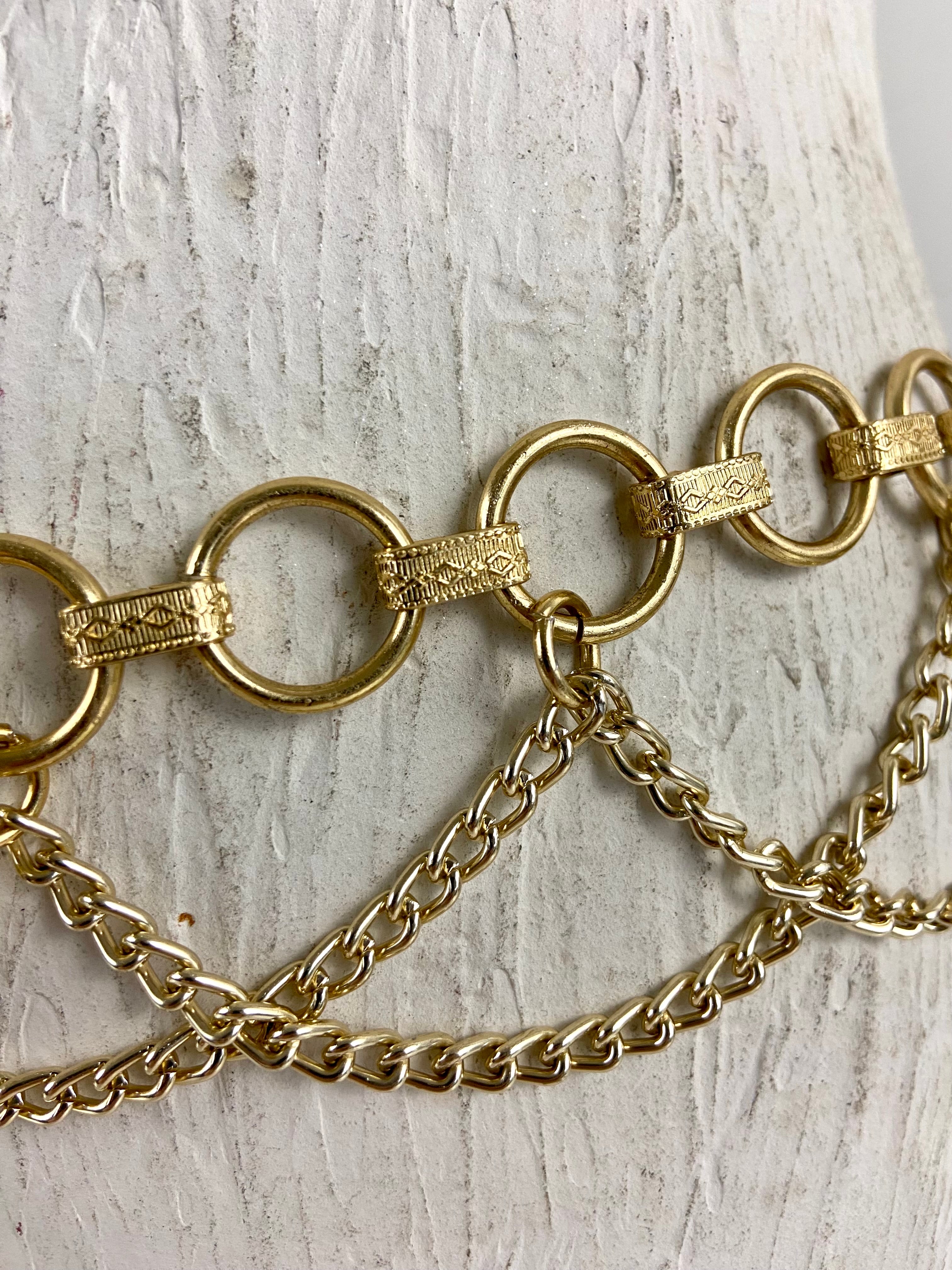 Vintage gold waist belt
