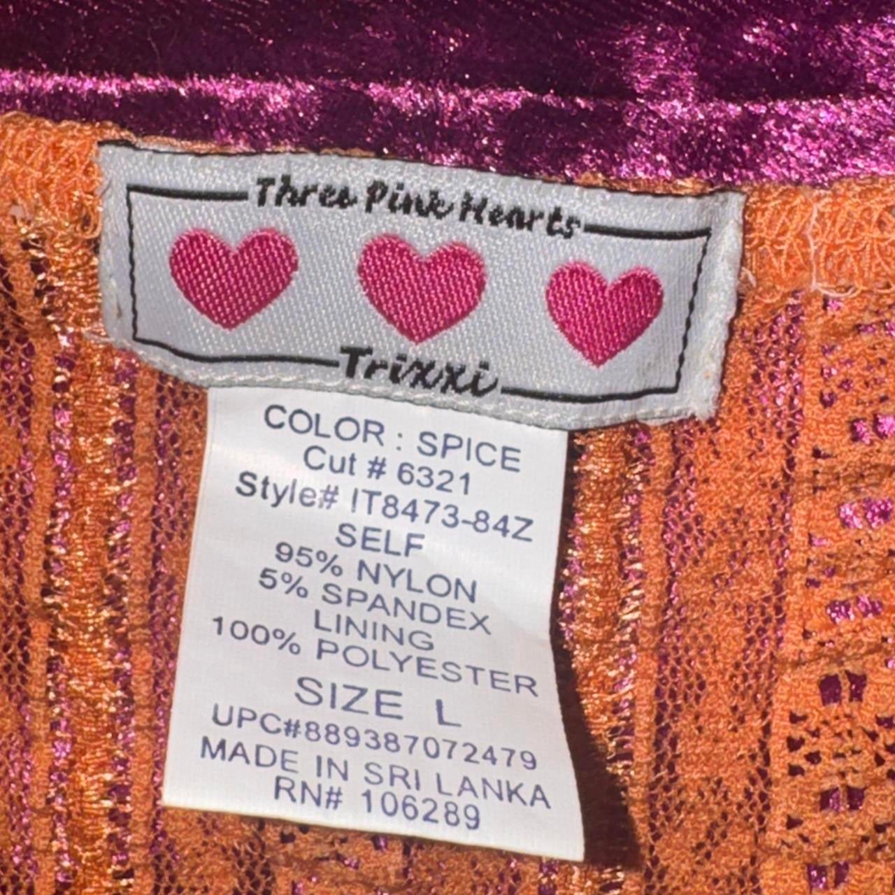 Y2K Orange Lace Surplice Top (M)