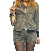 Vintage Plaid Blazer & Shorts Suit (XS)