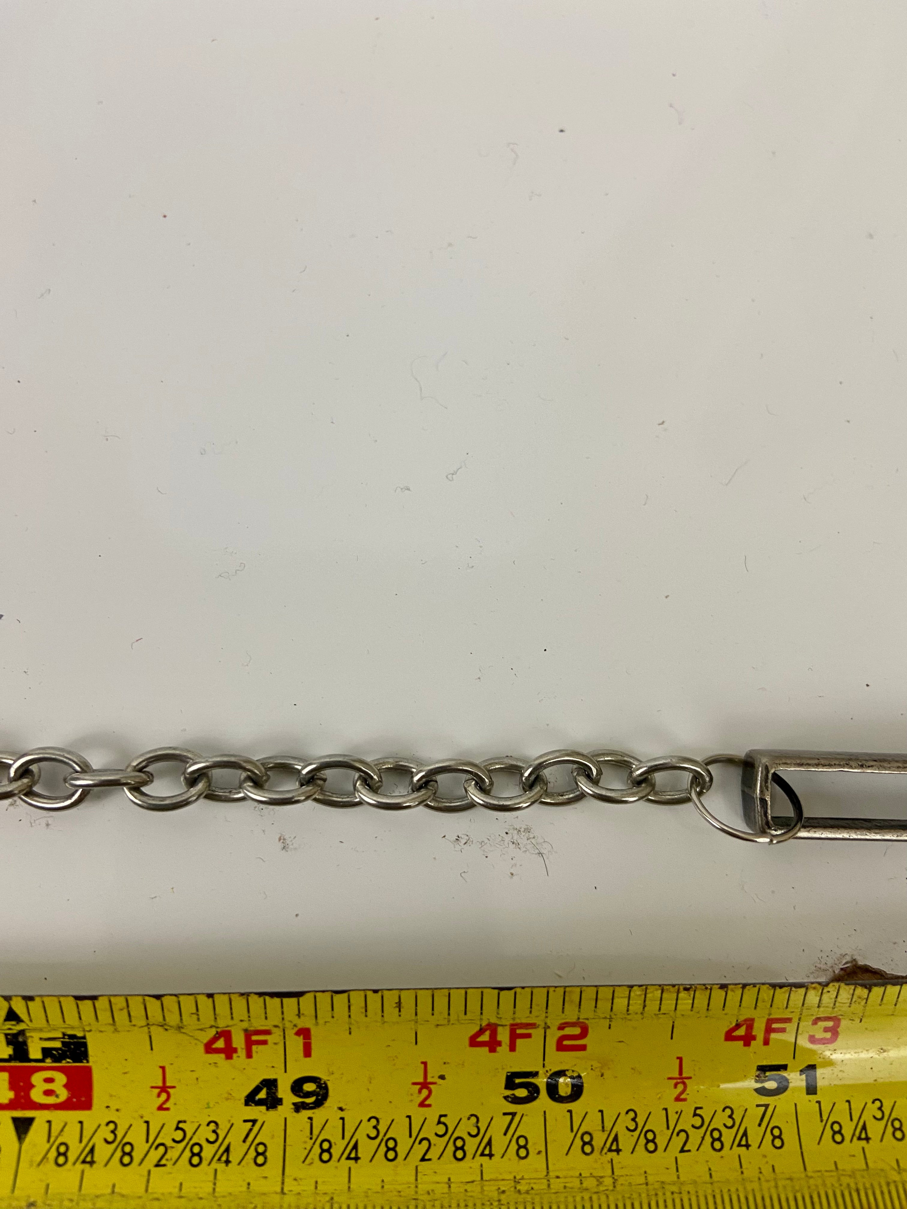 Dark silver belt