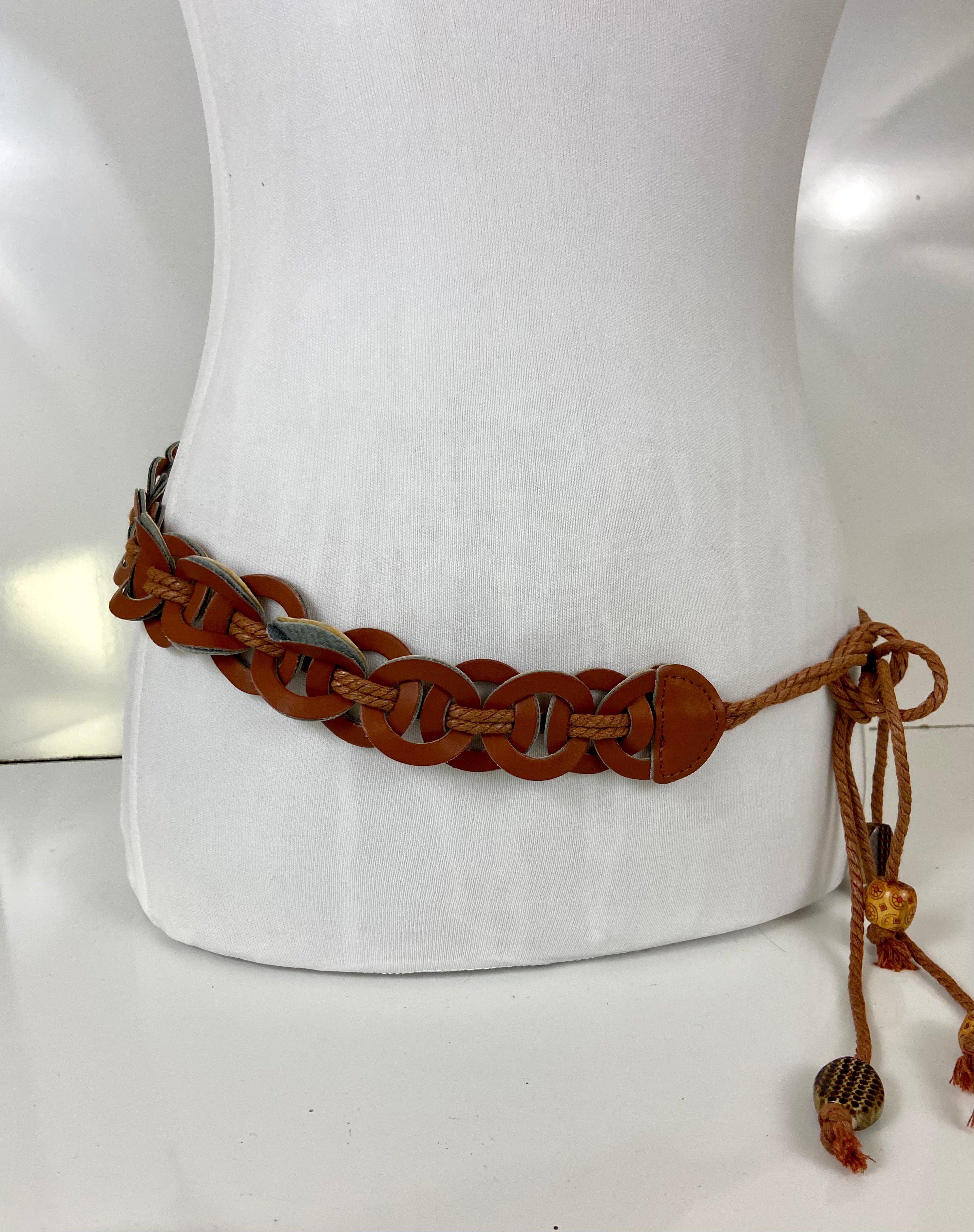 Boho style leather belt