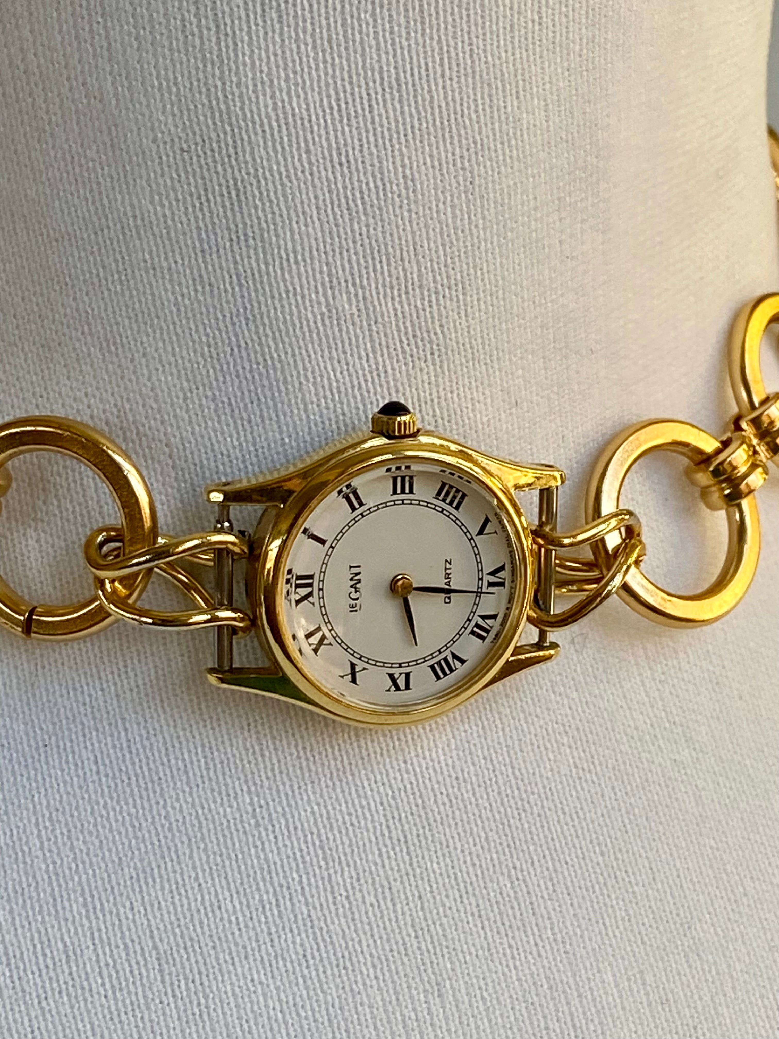 Gold watch choker