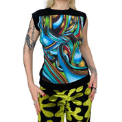 Psychedelic Textured Tank Top (S/M)