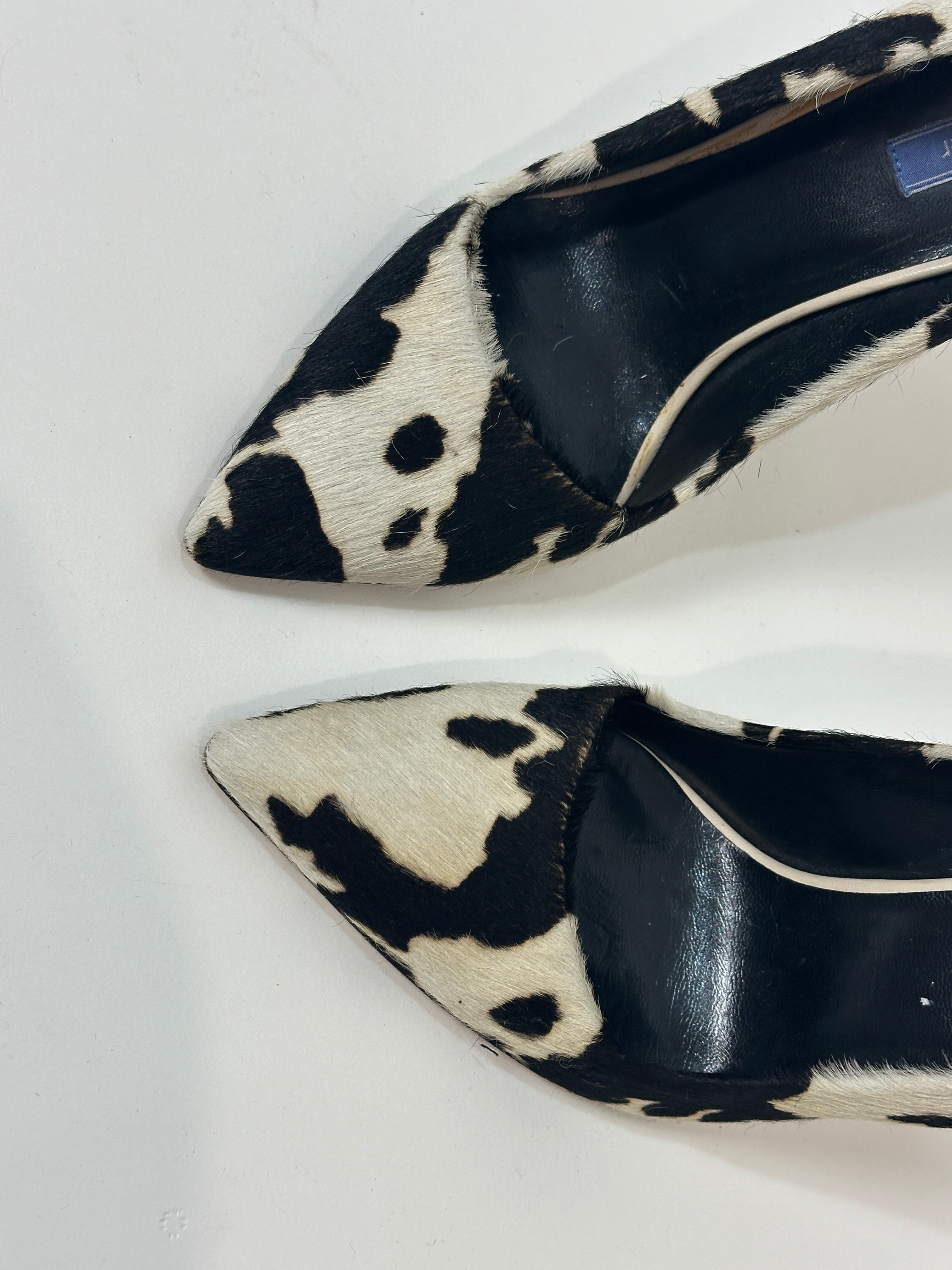 Vintage Calfhair Cow Print Heels (8)