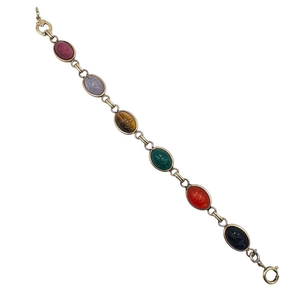 Vintage 12K Gold Scarab Bracelet