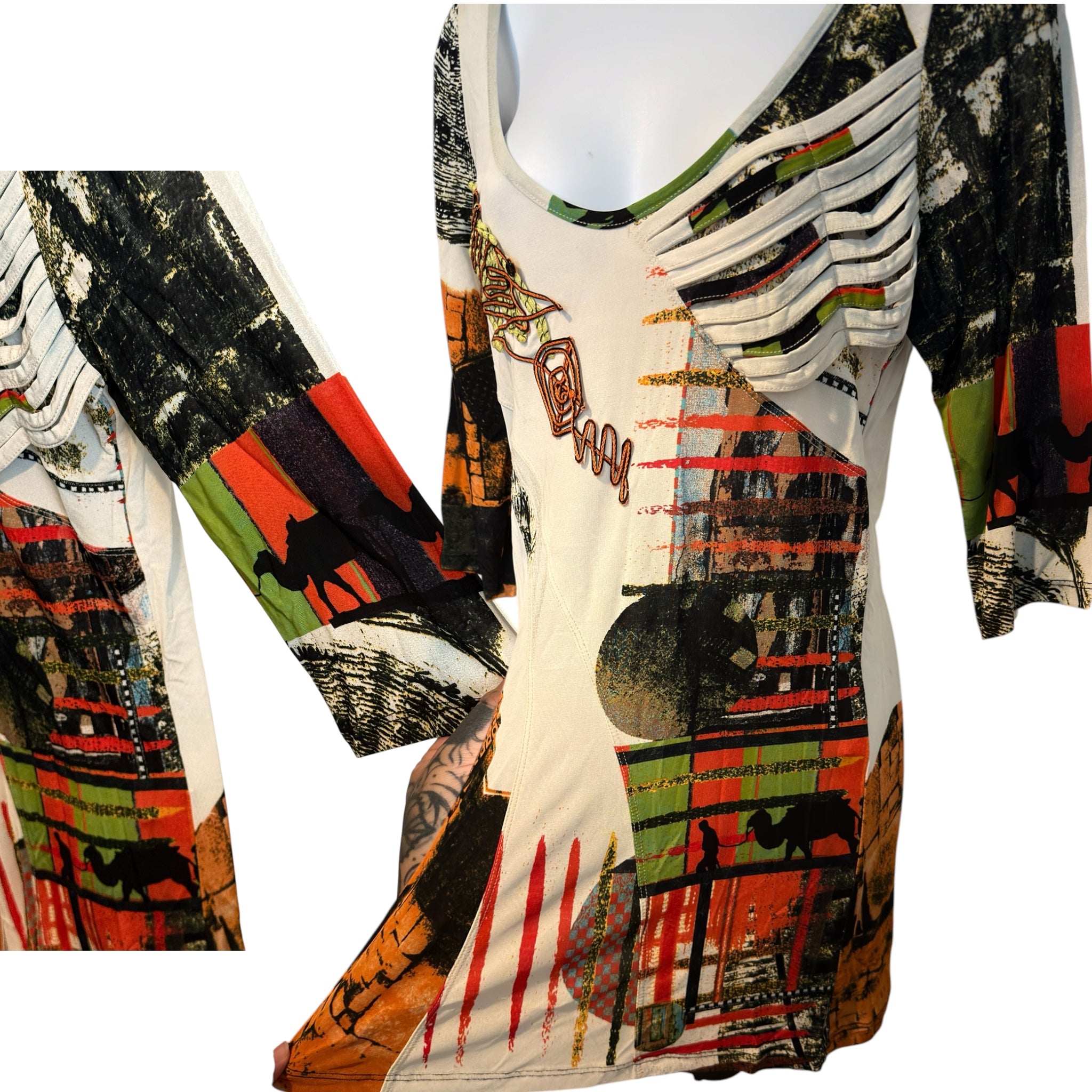Save the queen abstract mini dress (S)