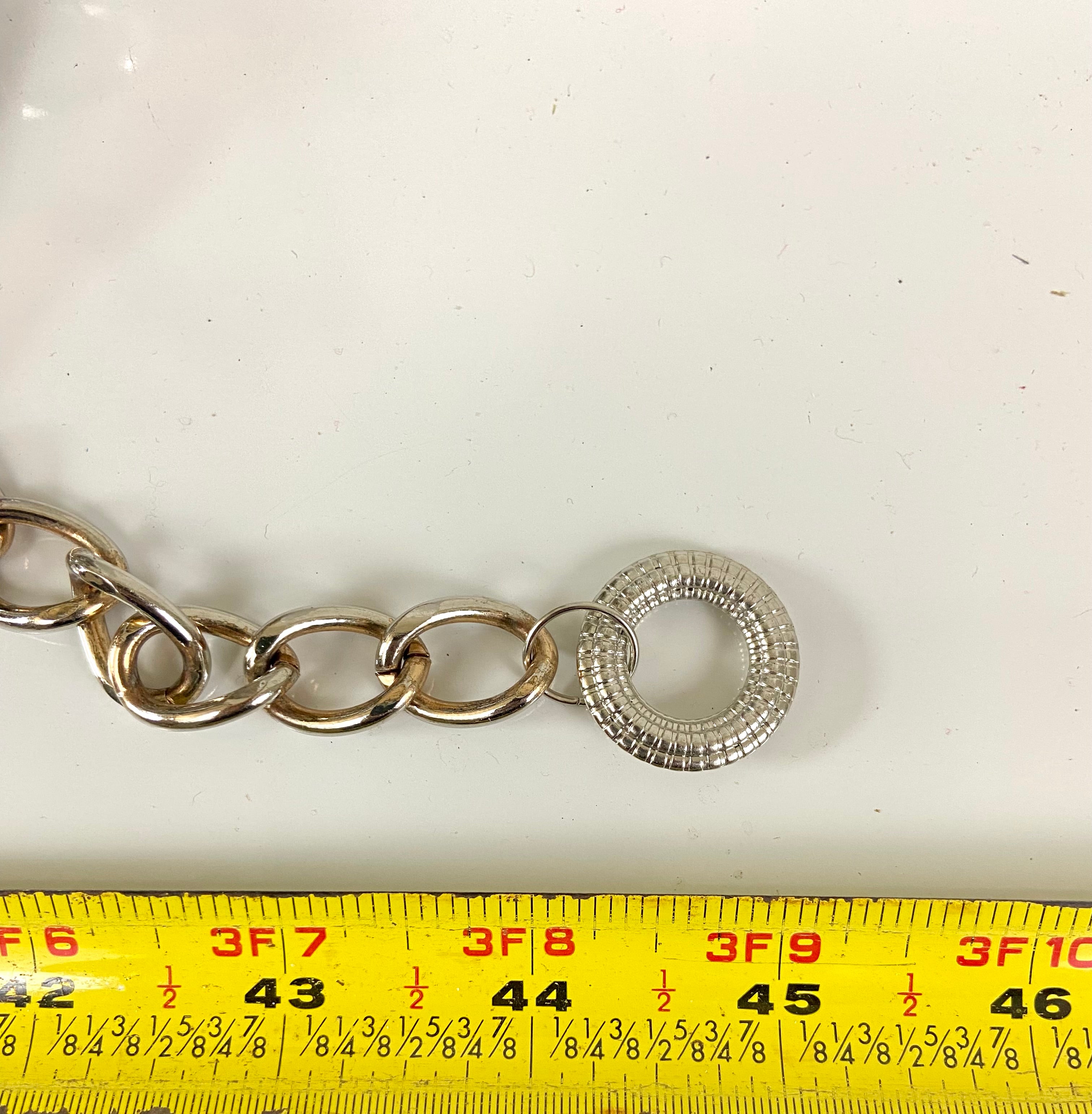 Silver shapes waist belt