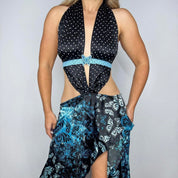 Polka Dot Butterfly Midi Dress (S)