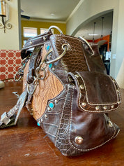 Western big Buckle purse